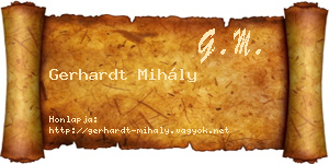 Gerhardt Mihály névjegykártya