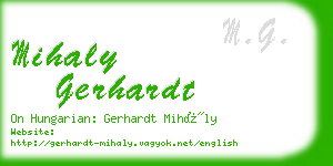 mihaly gerhardt business card